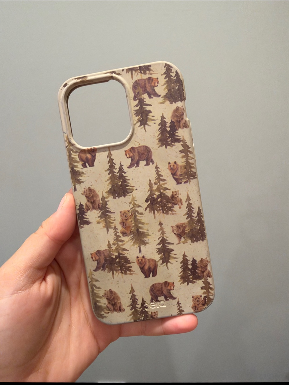 Bear Forest Slim Protective Phone Case - Beige